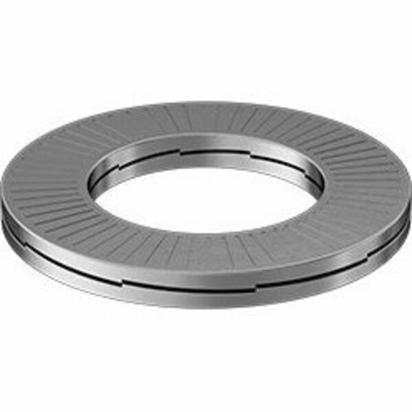 Bsc Preferred Zinc-Flake-Coated Steel Wedge Lock Washer for 1 Screw Size 1.1 ID 1.91 OD 91074A338